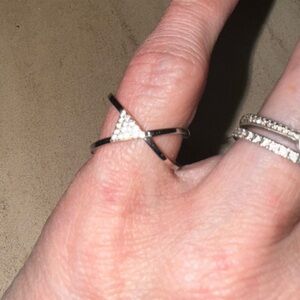 Sterling silver with rhinestones